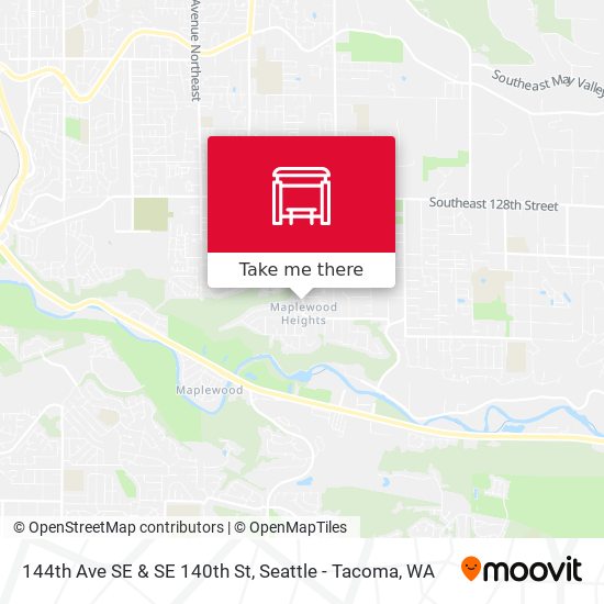 144th Ave SE & SE 140th St map