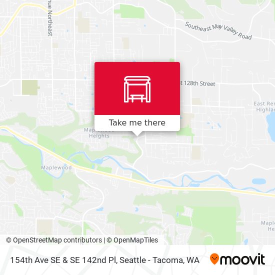 154th Ave SE & SE 142nd Pl map