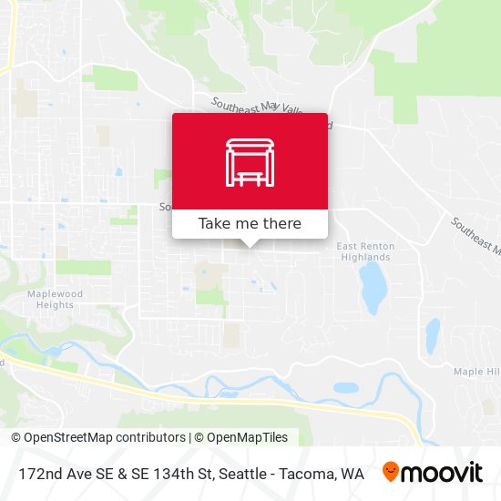 172nd Ave SE & SE 134th St map