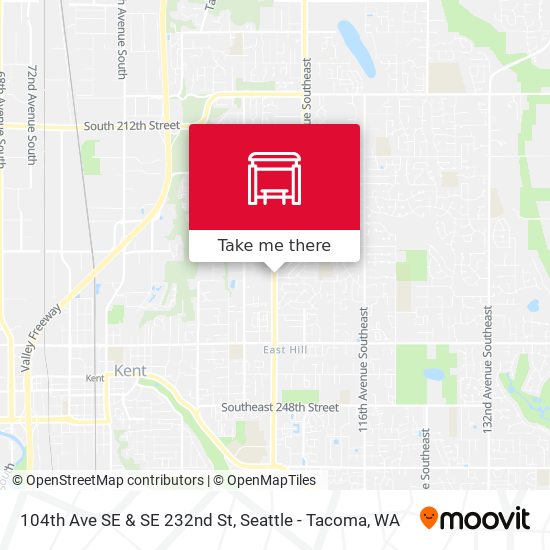 104th Ave SE & SE 232nd St map