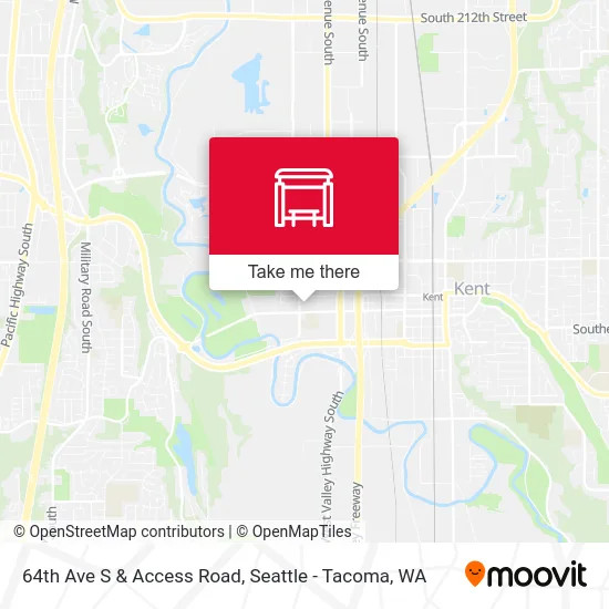 64th Ave S & Access Road map