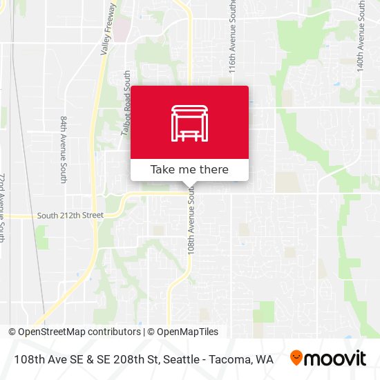 108th Ave SE & SE 208th St map