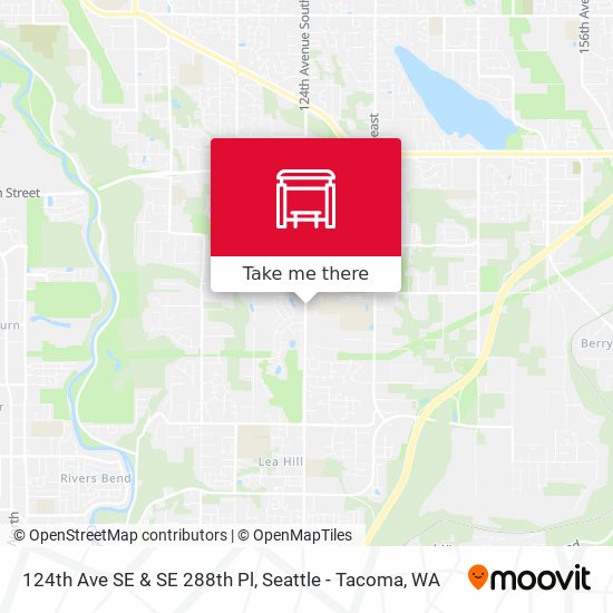 124th Ave SE & SE 288th Pl map