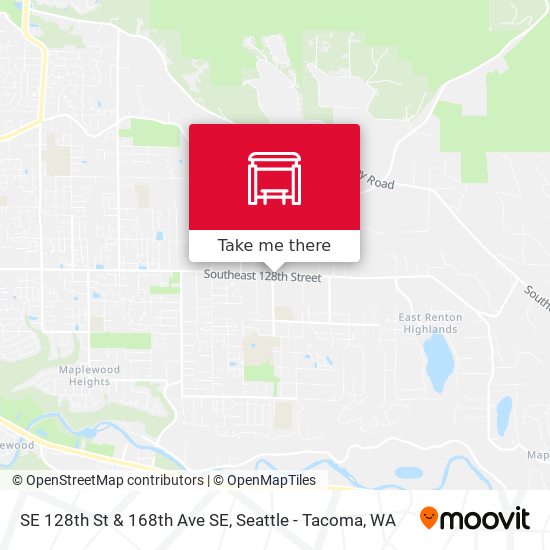 SE 128th St & 168th Ave SE map