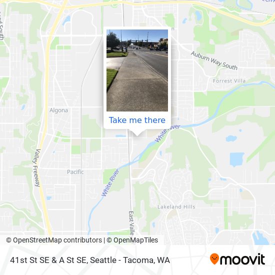 41st St SE & A St SE map