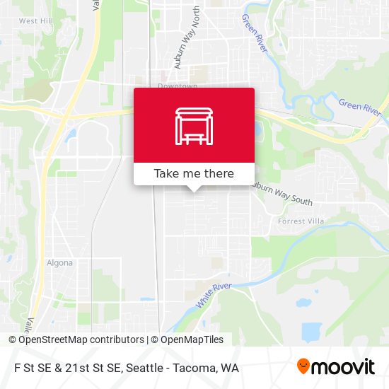 F St SE & 21st St SE map