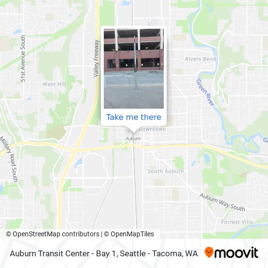 Mapa de Auburn Transit Center - Bay 1