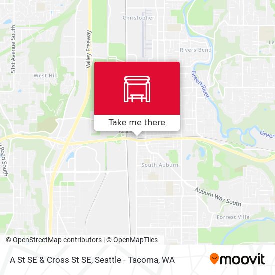 A St SE & Cross St SE map