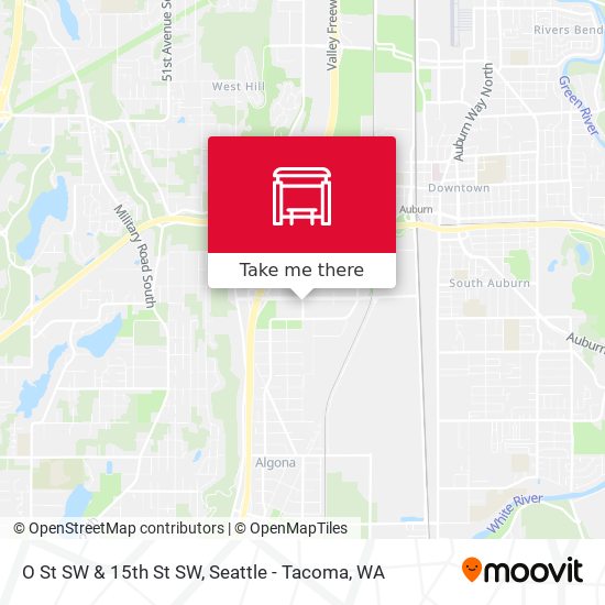 O St SW & 15th St SW map