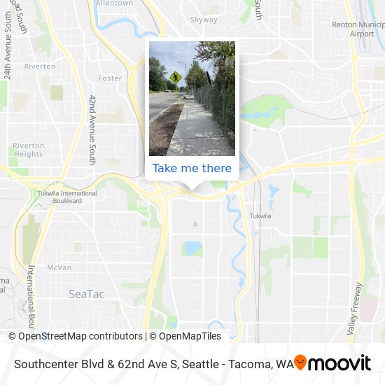 Southcenter Blvd & 62nd Ave S map