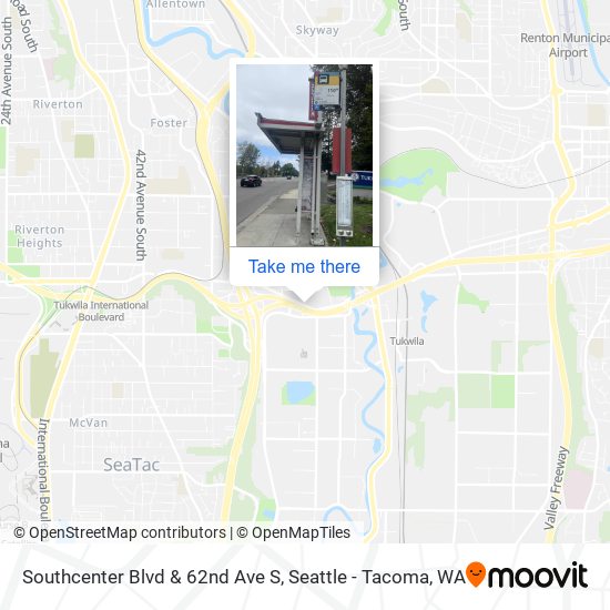 Southcenter Blvd & 62nd Ave S map