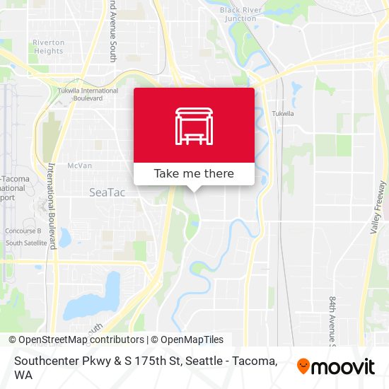 Mapa de Southcenter Pkwy & S 175th St