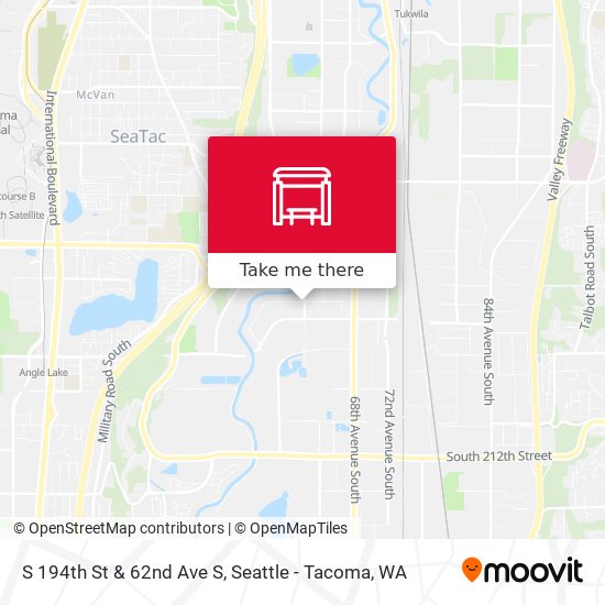 S 194th St & 62nd Ave S map