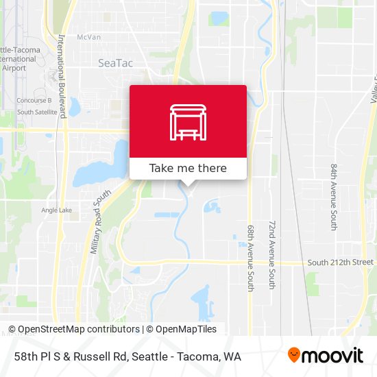 Mapa de 58th Pl S & Russell Rd