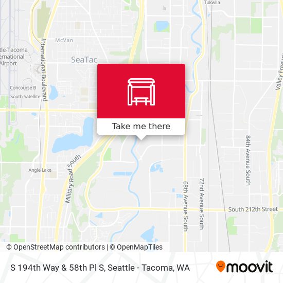 S 194th Way & 58th Pl S map