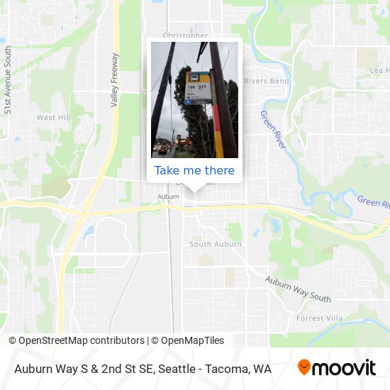 Mapa de Auburn Way S & 2nd St SE