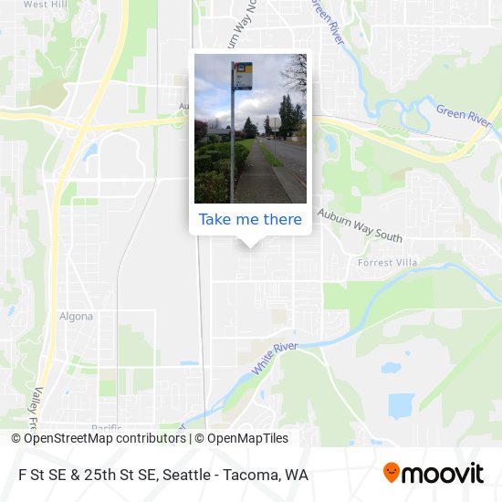 F St SE & 25th St SE map