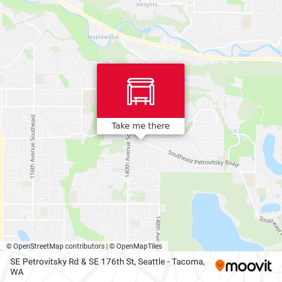 SE Petrovitsky Rd & SE 176th St map