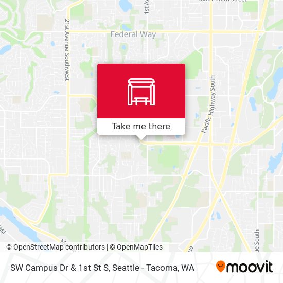SW Campus Dr & 1st St S map