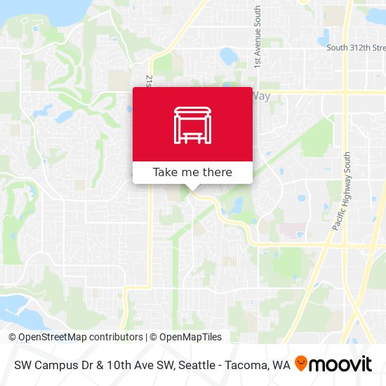 SW Campus Dr & 10th Ave SW map