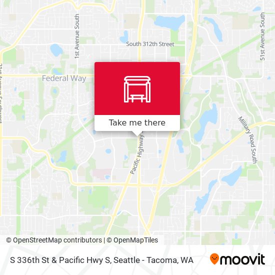 S 336th St & Pacific Hwy S map