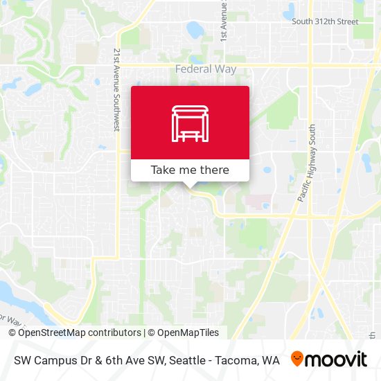 Mapa de SW Campus Dr & 6th Ave SW