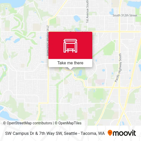 SW Campus Dr & 7th Way SW map