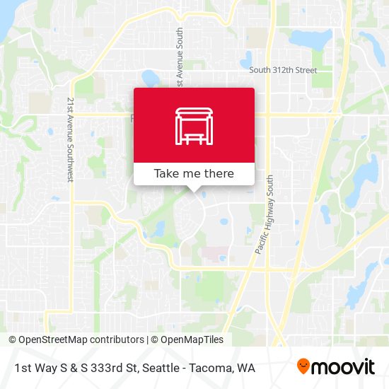 1st Way S & S 333rd St map
