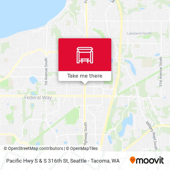 Pacific Hwy S & S 316th St map