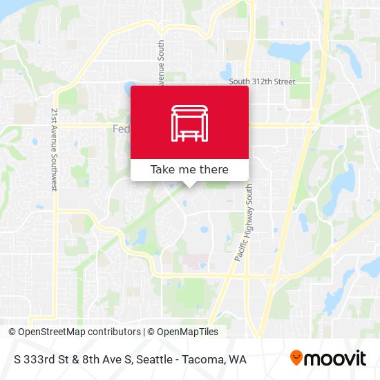 S 333rd St & 8th Ave S map