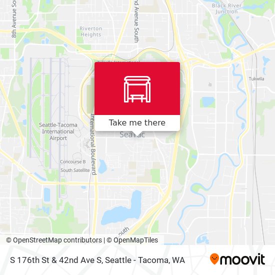 S 176th St & 42nd Ave S map