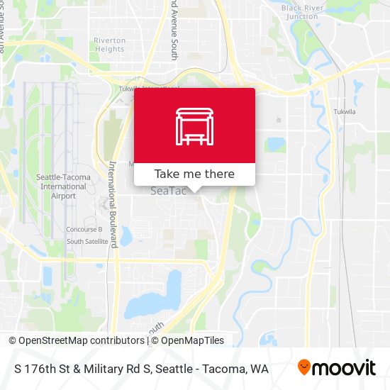 S 176th St & Military Rd S map