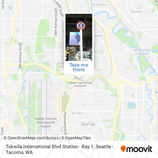 Tukwila International Blvd Station - Bay 1 map