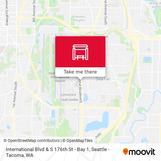 International Blvd & S 176th St - Bay 1 map