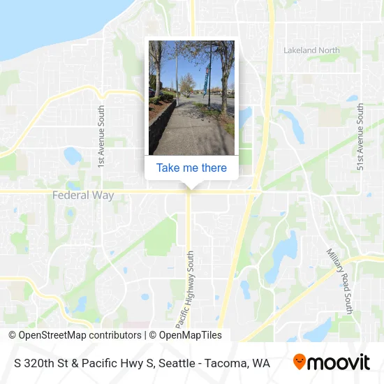 S 320th St & Pacific Hwy S map