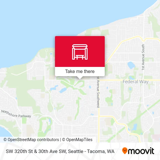 SW 320th St & 30th Ave SW map