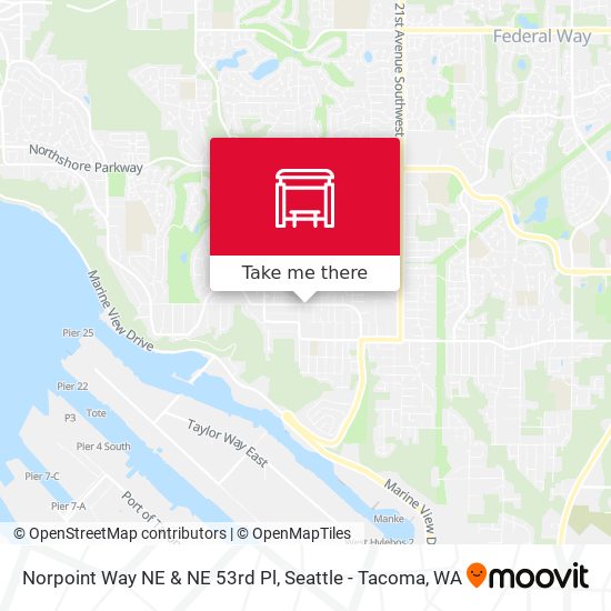 Norpoint Way NE & NE 53rd Pl map