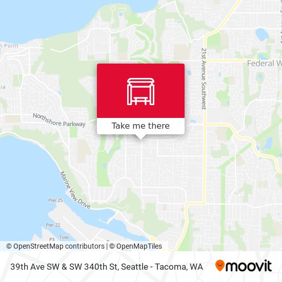 Mapa de 39th Ave SW & SW 340th St