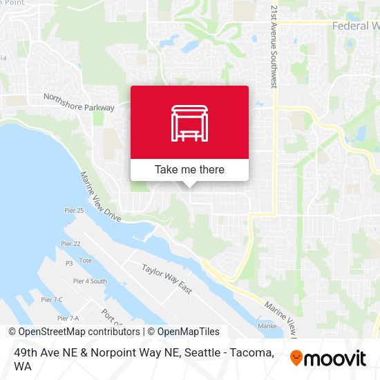49th Ave NE & Norpoint Way NE map