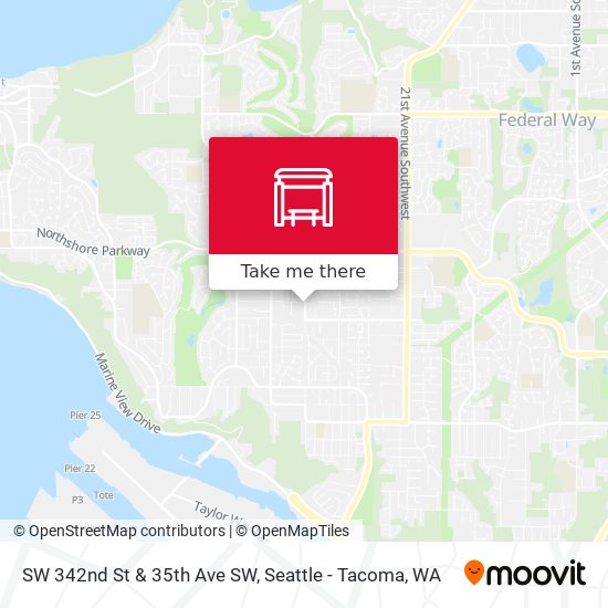 SW 342nd St & 35th Ave SW map