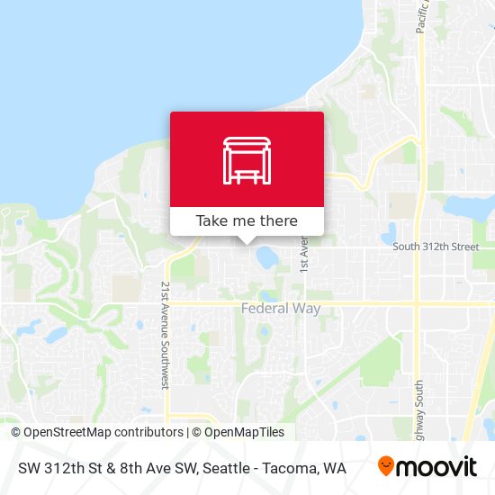 SW 312th St & 8th Ave SW map