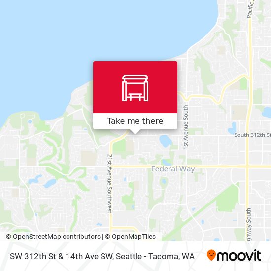 SW 312th St & 14th Ave SW map