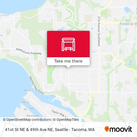 Mapa de 41st St NE & 49th Ave NE