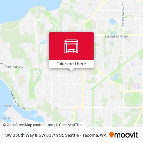 SW 336th Way & SW 337th St map