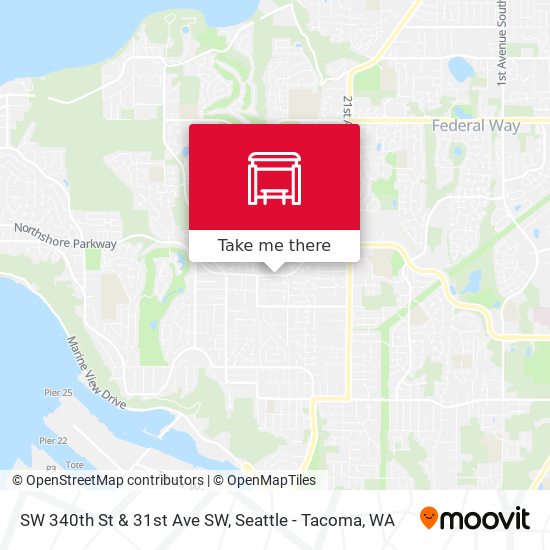 SW 340th St & 31st Ave SW map