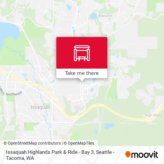 Mapa de Issaquah Highlands Park & Ride - Bay 3