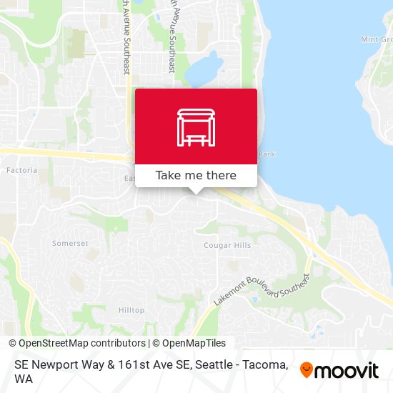 SE Newport Way & 161st Ave SE map