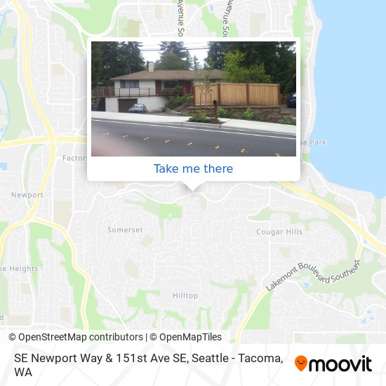 SE Newport Way & 151st Ave SE map