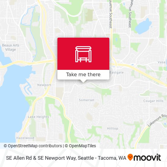 Mapa de SE Allen Rd & SE Newport Way