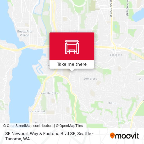 SE Newport Way & Factoria Blvd SE map